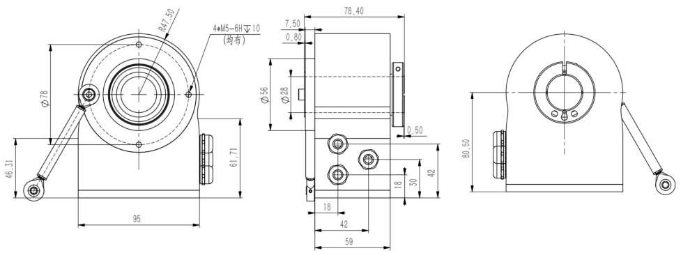 ProfiNet I/O Through Hole Absolute Industrial Encoder SAS/M90-Siwedi